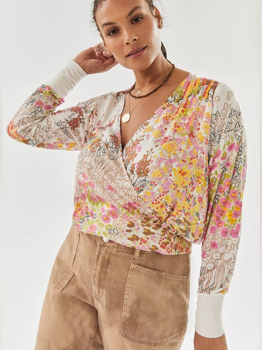 TINY | ANTHROPOLOGIE | Callie Floral Top, Small